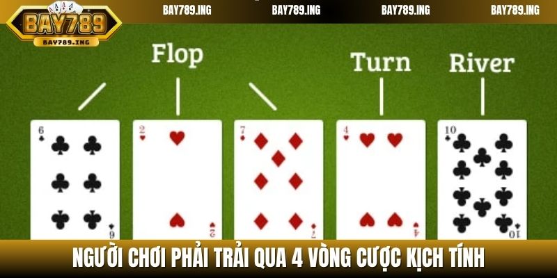 Người chơi phải trải qua 4 vòng cược kịch tính